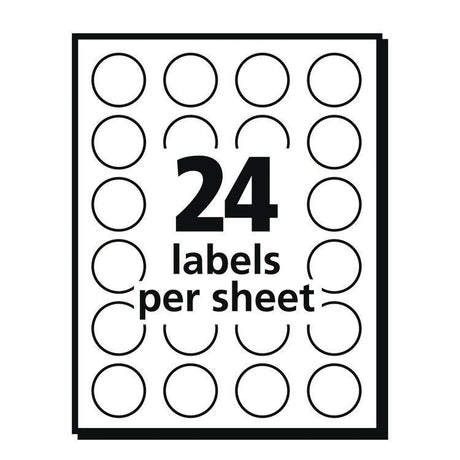 Printable Self-Adhesive Removable Color-Coding Labels, 0.75" dia, Green, 24/Sheet, 42 Sheets/Pack, (5463)