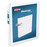 Showcase Economy View Binders with Slant Rings, 3 Rings, 1" Capacity, 11 x 8.5, White