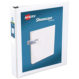 Showcase Economy View Binders with Slant Rings, 3 Rings, 1.5" Capacity, 11 x 8.5, White