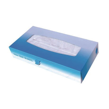 Facial Tissue,  2-Ply, White, Flat Box, 100 Sheets/Box, 30 Boxes/Carton