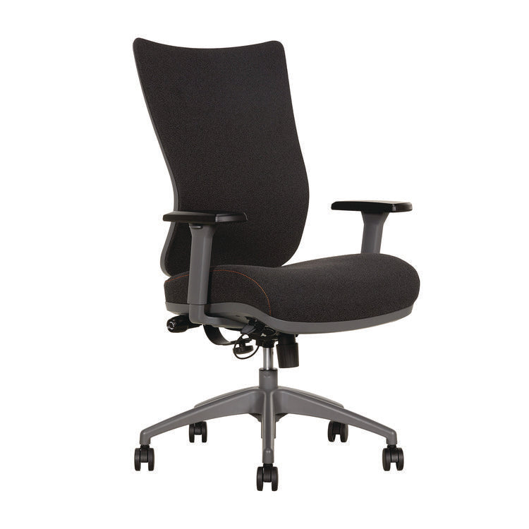 Revive Shiatsu Ergonomic Mesh Swivel Massage Chair, Supports Up to 275 lbs, 19.75  to 22.75  Seat Height, Black Seat/Back