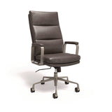 Industria 3-40C Ergonomic Bonded Leather Swivel Manager Chair, Supports Up to 275 lbs, 18.31  to 21.85  Seat Height, Gray