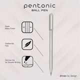 PENTONIC Frost Pen, Stick, Fine 0.7 mm, Black Ink, Pale Gray Barrel, 10/Pack