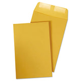 Catalog Envelope, 28 lb Bond Weight Kraft, #1, Square Flap, Gummed Closure, 6 x 9, Brown Kraft, 100/Box