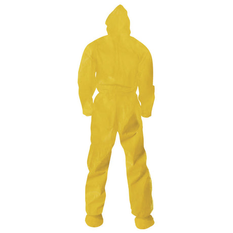A70 Chemical Spray Protection Coveralls, Large, Yellow, 12/Carton