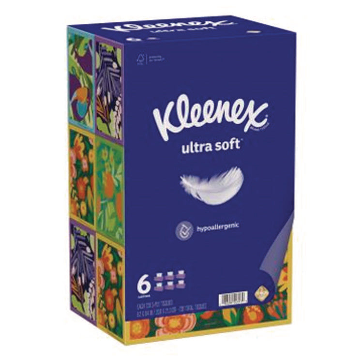 Ultra Soft Facial Tissue, 3-Ply, White, 120/Box, 6 Boxes/Pack, 4 Packs/Carton
