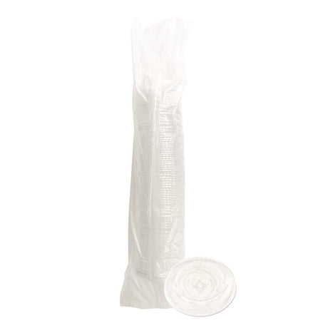 Crystal-Clear Cold Cup Straw-Slot Lids, Fits 9 oz to 10 oz Cups, Clear, 100/Pack