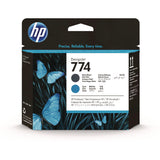 HP 774, (P2W01A), Printhead, Black/Cyan