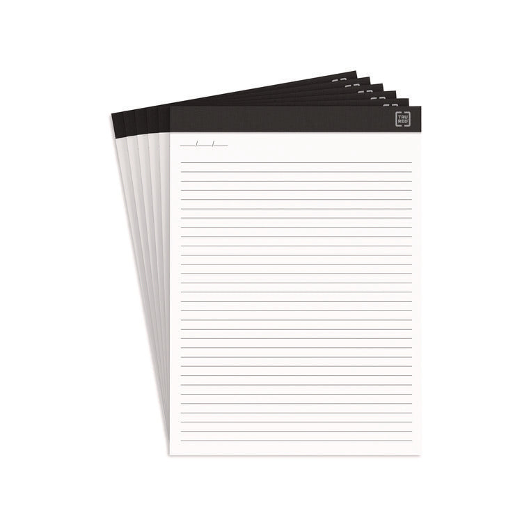 Notepads, Narrow Rule, 50 White 8.5 x 11.75 Sheets, 6/Pack