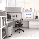 Melamine Dry Erase Board, 36  x 24 , White Surface, Gray/Natural Aluminum Frame