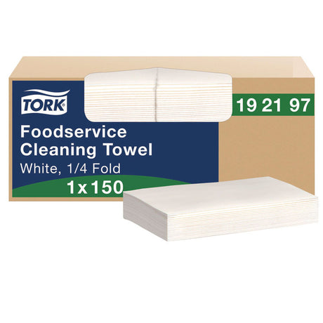 Foodservice Cleaning Towel, 1-Ply, 5 x 10.75, White, 150 Sheets/Carton