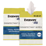 Disinfectant Wipe Jumbo Rolls, 1-Ply, 8 x 6, Lemon, White, 800 Sheets, 2/Carton