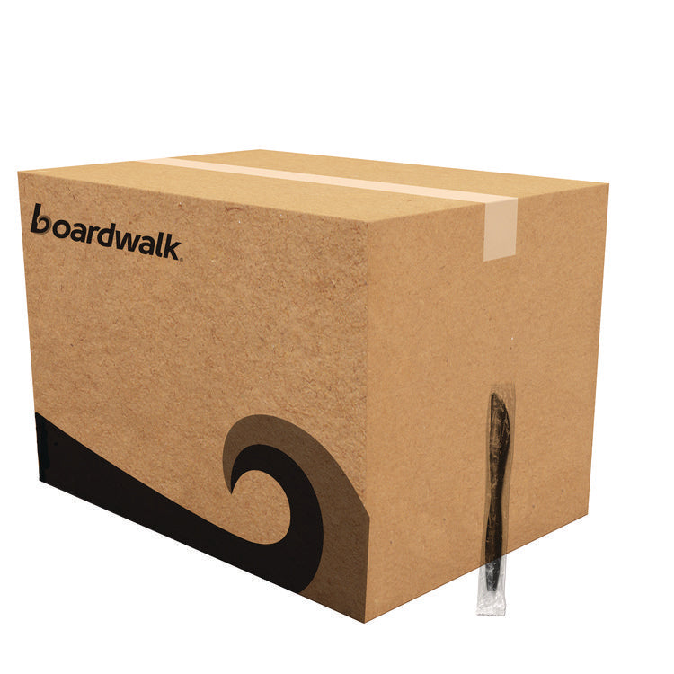 Heavyweight Wrapped Polypropylene Cutlery, Knife, Black, 1,000/Carton