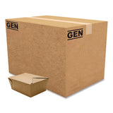 Reclosable Kraft Take-Out Box, 110 oz, Paper, 160/Carton