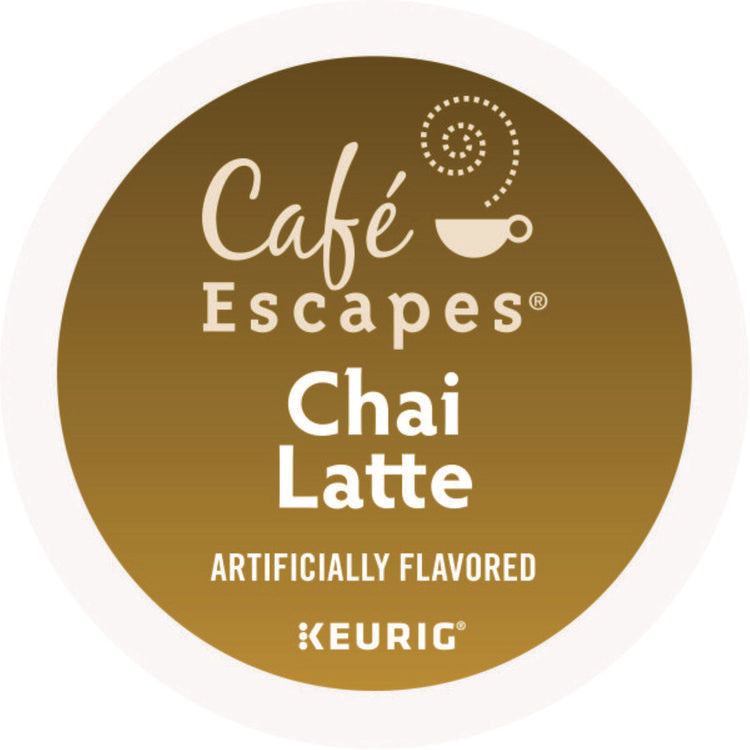 Cafe Escapes Chai Latte K-Cups, 24/Box