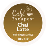 Cafe Escapes Chai Latte K-Cups, 24/Box