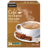 Cafe Escapes Chai Latte K-Cups, 24/Box