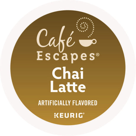 Cafe Escapes Chai Latte K-Cups, 96/Carton