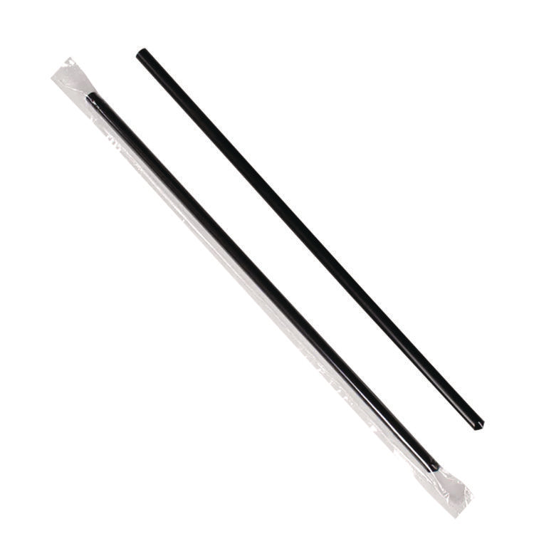 Jumbo Straws, 9 , Black, 2,000/Carton