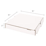 Corrugated Paper Boxes, 12 x 12 x 1.97, White/Kraft, 50/Carton