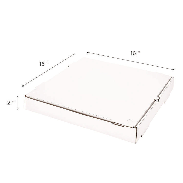 Corrugated Paper Boxes, 16 x 16 x 1.97, White/Kraft, 50/Carton