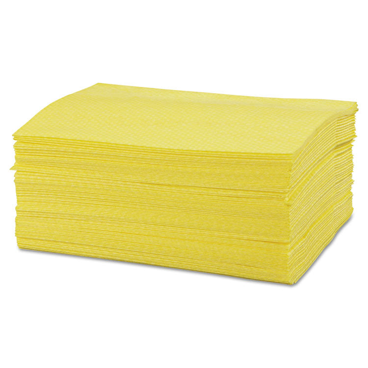 Masslinn Dust Cloths, 1-Ply, 16 x 24, Unscented, Yellow, 50/Pack, 8 Packs/Carton