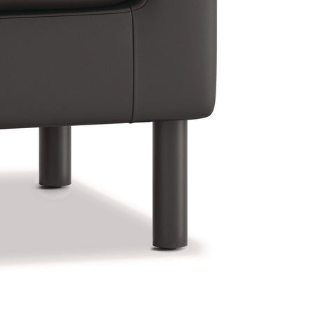 Parkwyn Series Ottoman, 23  x 23  x 17.5 , Black