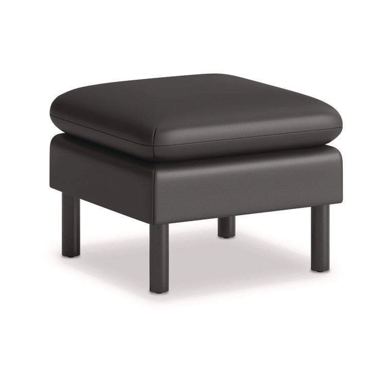 Parkwyn Series Ottoman, 23  x 23  x 17.5 , Black