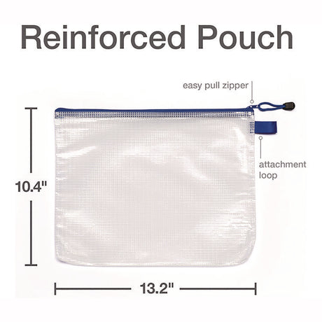 Poly Travel Pouch Set, 13.19  x 10.44 , Assorted Colors, 10/Pack