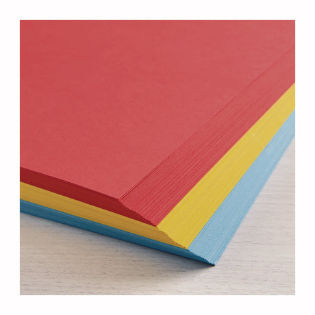 Color Cardstock - Primary  Assortment, 65 lb Cover Weight, 8.5 x 11, Assorted Primary Colors, 150/Pack