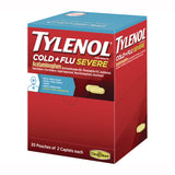 Cold + Flu Severe Caplets, 2/Pack, 30 Packs/Box