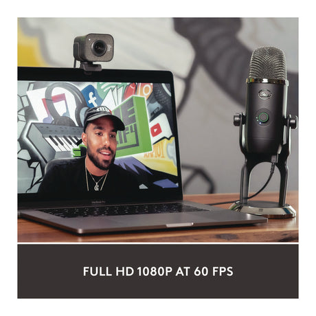 StreamCam Plus Webcam, 1920 x 1080 Pixels, 2.1 Mpixels, Black