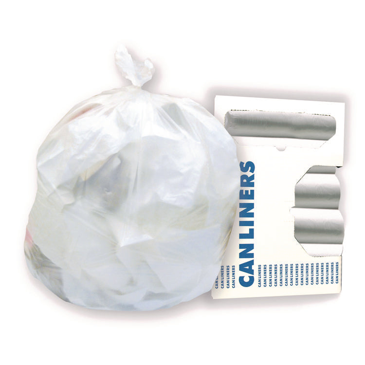 AccuFit Linear Low-Density Can Liners, 55 gal, 0.9 mil, 40  x 53 , Clear, Roll, 100/Carton