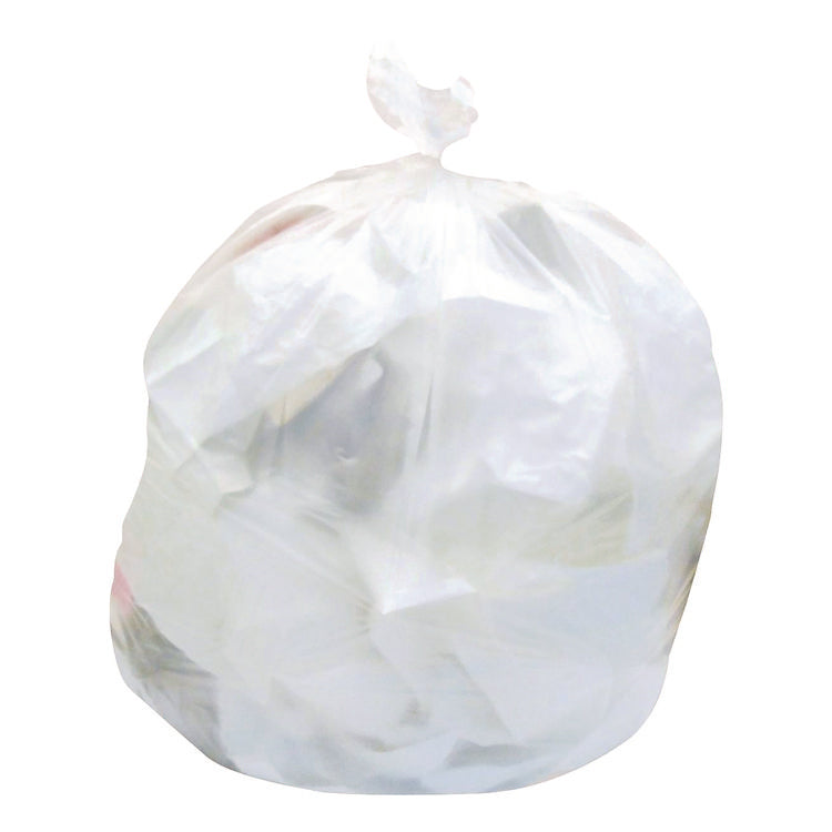 High-Density Waste Can Liners, 33 gal, 9 mic, 33  x 40 , Natural, Roll, 25 Bags/Roll, 20 Rolls/Carton