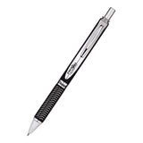 EnerGel Alloy RT Gel Pen, Retractable, Medium 0.7 mm, Black Ink, Black/Aluminum Barrel