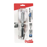 EnerGel Alloy RT Gel Pen, Retractable, Medium 0.7 mm, Black Ink, Black/Aluminum Barrel