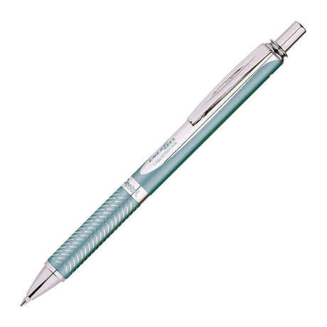 EnerGel Alloy RT Gel Pen, Retractable, Medium 0.7 mm, Black Ink, Blue/Aluminum Barrel