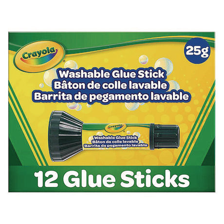 Washable Glue Sticks, 0.88 oz, Dries Clear