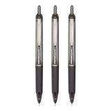 Precise V7RT Roller Ball Pen, Retractable, Fine 0.7 mm, Black Ink and Barrel, 3/Pack