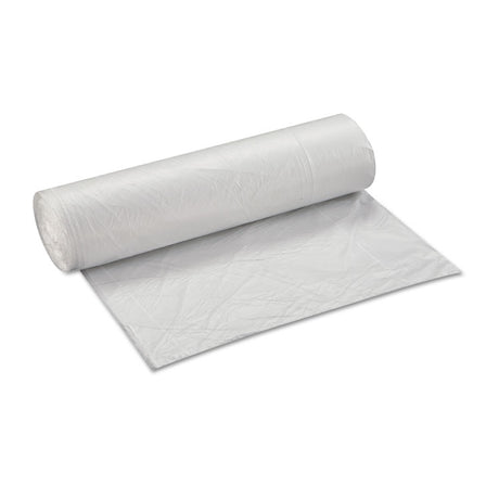 High-Density Commercial Can Liner Value Pack, 45 gal, 12 mic, 40  x 46 , Clear, Interleaved Roll, 25 Bags/Roll, 10 Rolls/CT