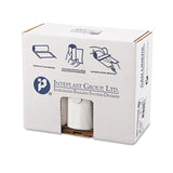 Low-Density Commercial Can Liners, 33 gal, 0.8 mil, 33  x 39 , White, Interleaved Roll, 25 Bags/Roll, 6 Rolls/Carton