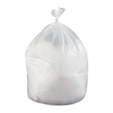 High-Density Commercial Can Liner Value Pack, 60 gal, 19 mic, 38  x 58 , Clear, Interleaved Roll, 25 Bags/Roll, 6 Rolls/CT