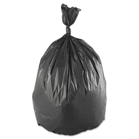 Low-Density Commercial Can Liners, 60 gal, 1.4 mil, 38  x 58 , Black, Interleaved Roll, 20 Bags/Roll, 5 Rolls/Carton