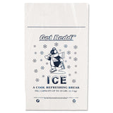 Ice Bags with Twist-Ties, Ice: Penguin Icon Labeling, 10 lb Capacity, 12" x 21", Clear, 1,000/Carton