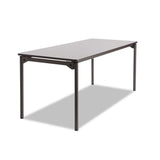 Maxx Legroom Wood Folding Table, Rectangular, 72" x 30" x 29.5", Gray/Charcoal