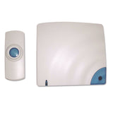 Wireless Doorbell, Battery Operated, 1.38 x 0.75 x 3.5, Bone