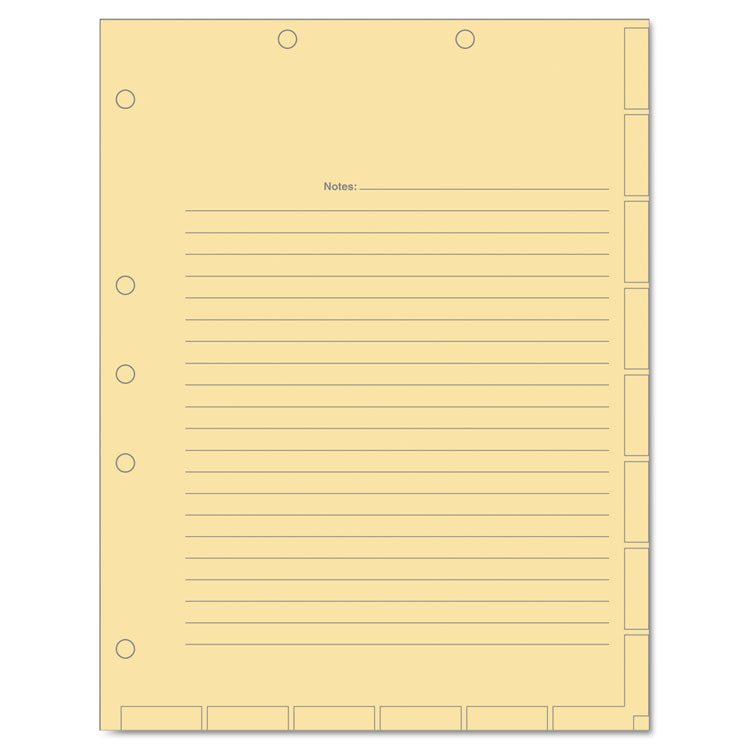 Medical Chart Index Divider Sheets, Untabbed, 11 x 8.5, Manila, 400/Box