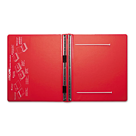 VariCap Expandable Binder, 2 Posts, 6" Capacity, 11 x 8.5, Red