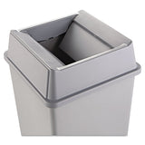 Untouchable Square Swing Top Lid, Plastic, 20.13w x 20.13d x 6.25h, Gray