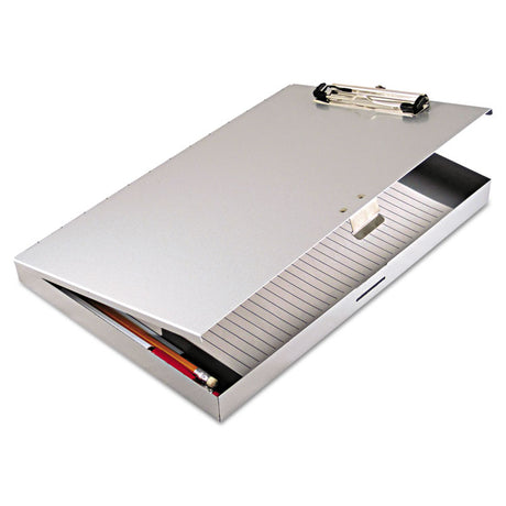 Tuffwriter Recycled Aluminum Storage Clipboard, 0.5" Clip Capacity, Holds 8.5 x 11 Sheets, Silver